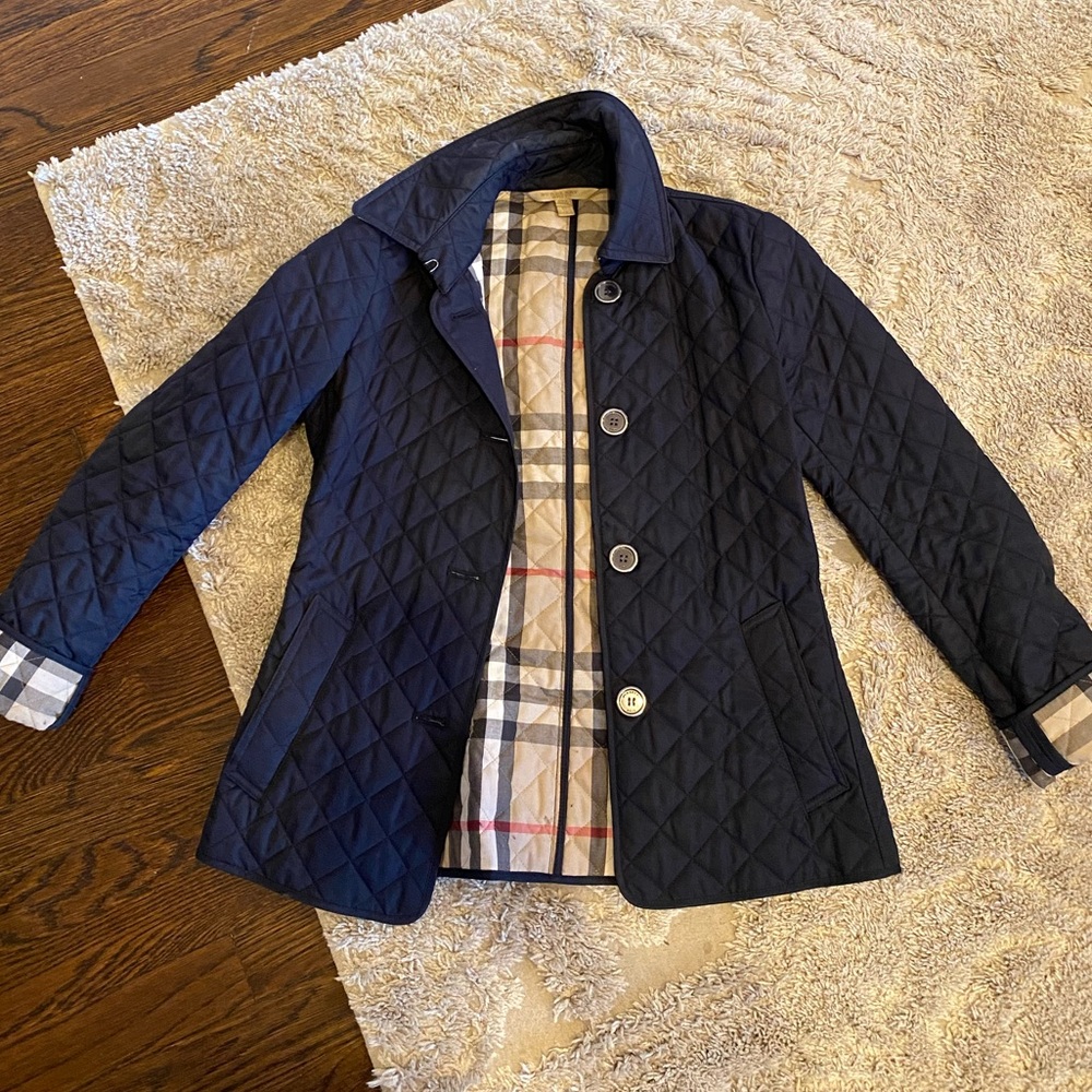 Womens Burberry Jacket - Navy - XS